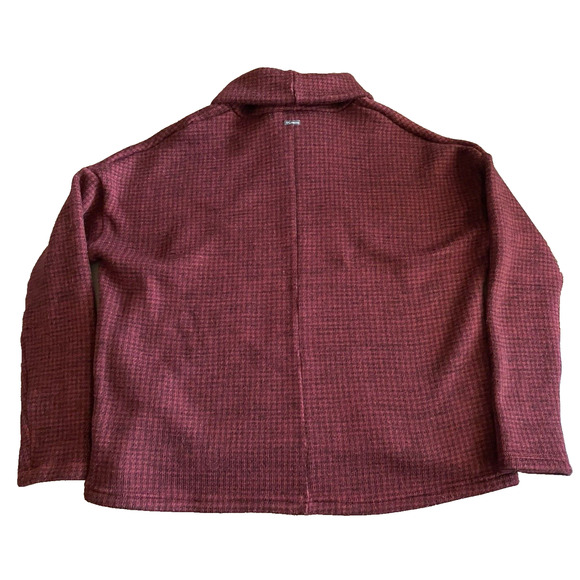 Columbia Pullover Fleece Sweatshirt Womens XL Red wBlack Checked Fleece Sweater - Picture 4 of 13
